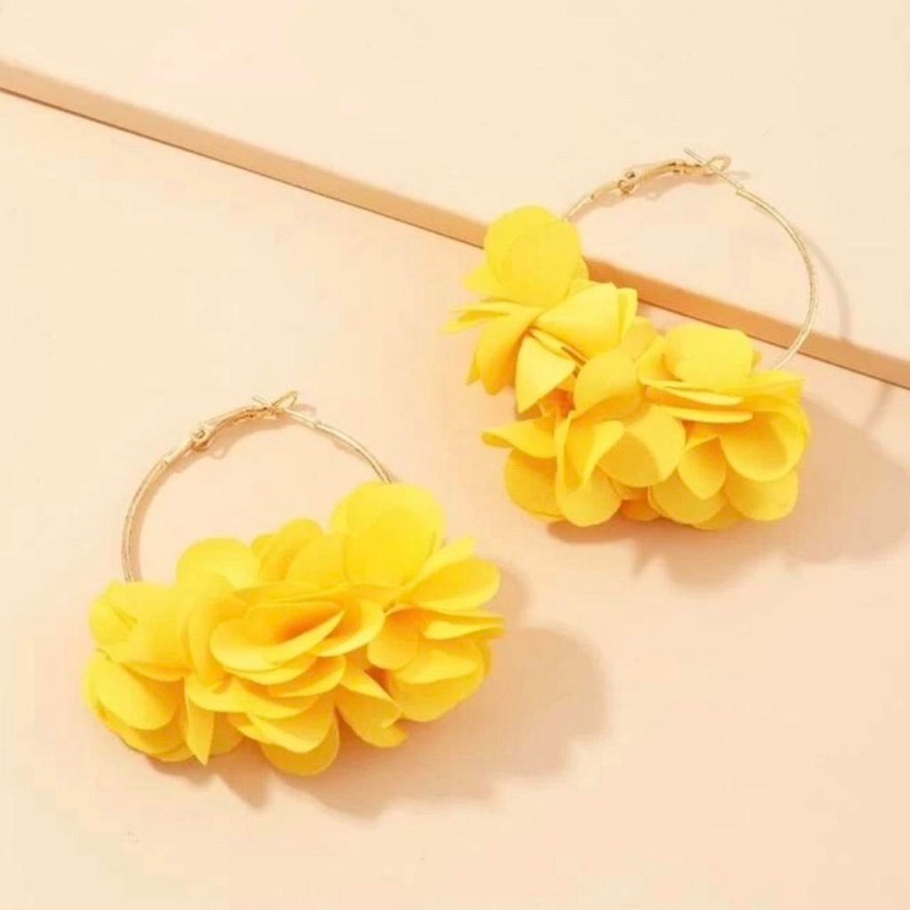 Yellow earrings